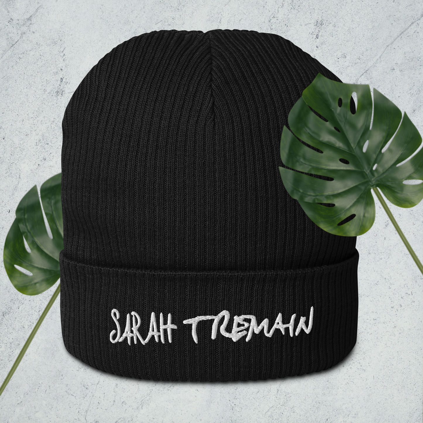 Sarah Tremain Logo Organic ribbed beanie My Store